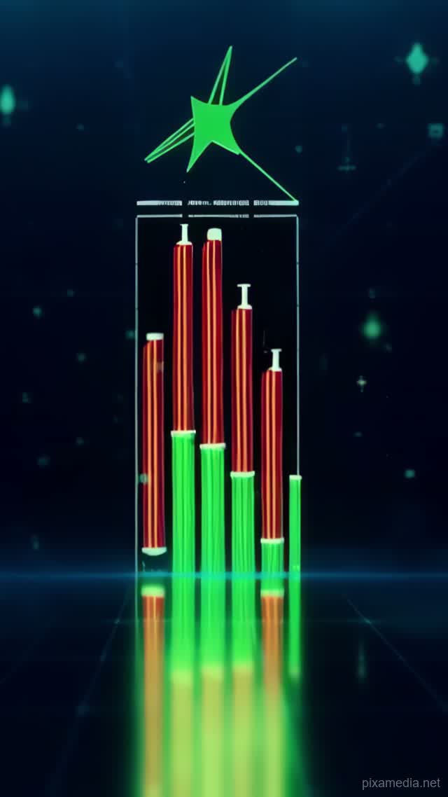 Crypto Pulse in Neon - Motion Graphics AI stock
